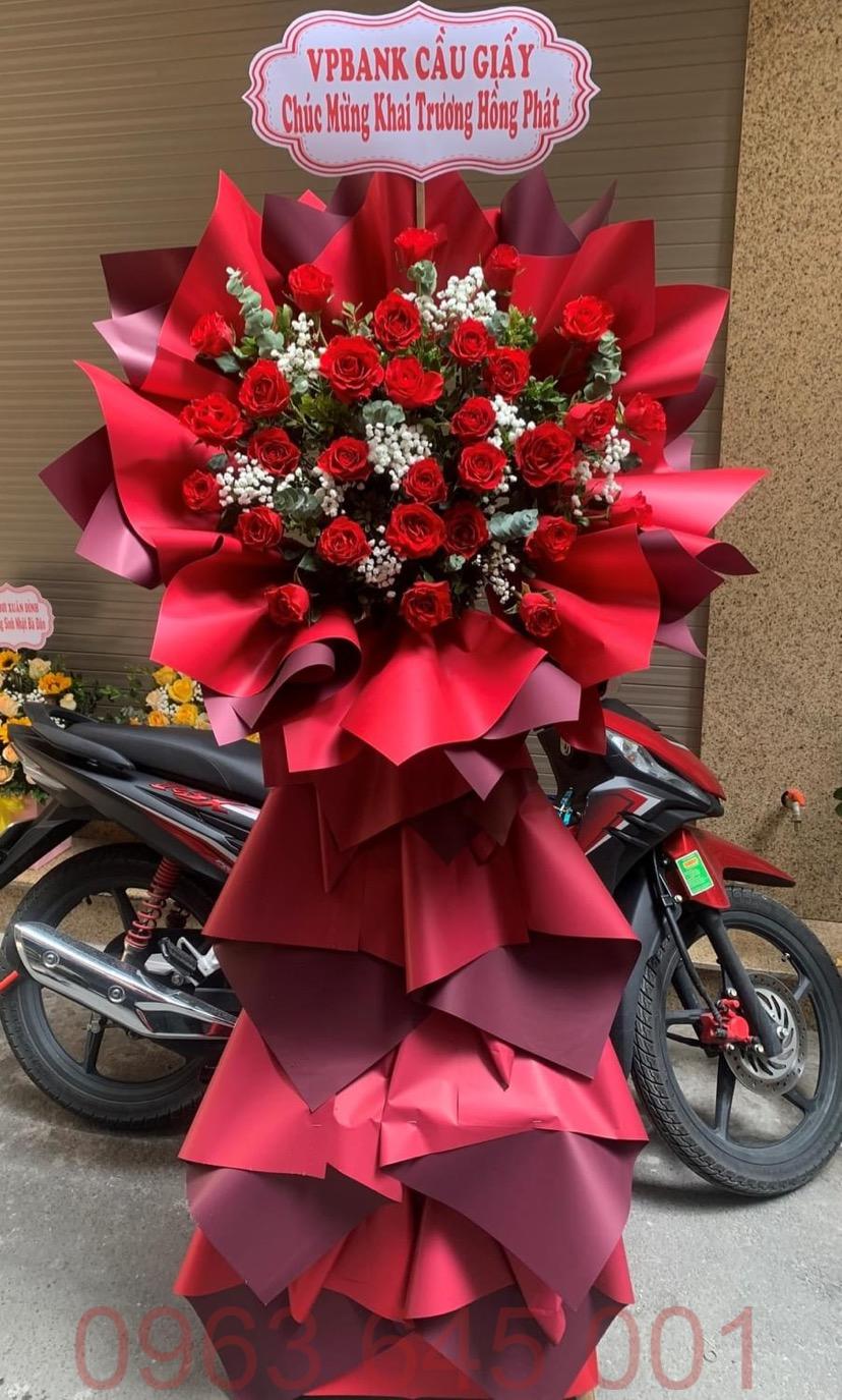 Kệ hoa chúc mừng khai trương hồng phát